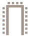 An abstract symbol with overlapping shapes resembling a clipboard and pause icon.